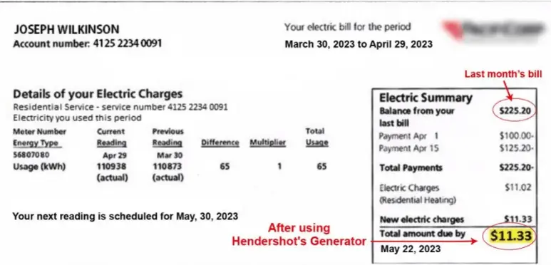 Hendershot Power Generator.